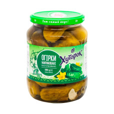 Огірки мариновані 680г ТМ Хуторок