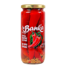Перець пепероні гострий 400г ТМ The Banka