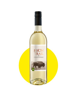 Вино Bison Trail Chardonnay белое полусухое 0,75л 12,5%