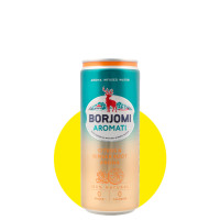 Напій безалкогольний Боржомі Ароматі/Borjomi Aromati з ароматом цитрусових та кореню імбиру, 0,330л, ж/б
