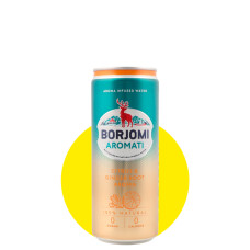 Напій безалкогольний Боржомі Ароматі/Borjomi Aromati з ароматом цитрусових та кореню імбиру, 0,330л, ж/б