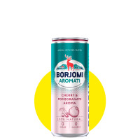 Напій безалкогольний Боржомі Ароматі/Borjomi Aromati з ароматом вишні та гранату, 0,330л, ж/б