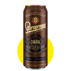 Пиво Старопрамен Дарк/Staropramen Dark 0,48л, 4,4% ж/б