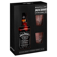 Набір віскі Джек Деніелс/Jack Daniel's Tennessee Old No.7, 0,7л, 40% + 2 бокали